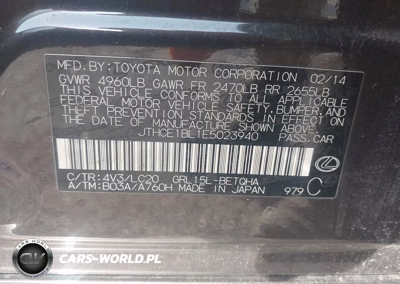 2014 Lexus Gs 350 VIN:JTHCE1BL1E5023940 - 9