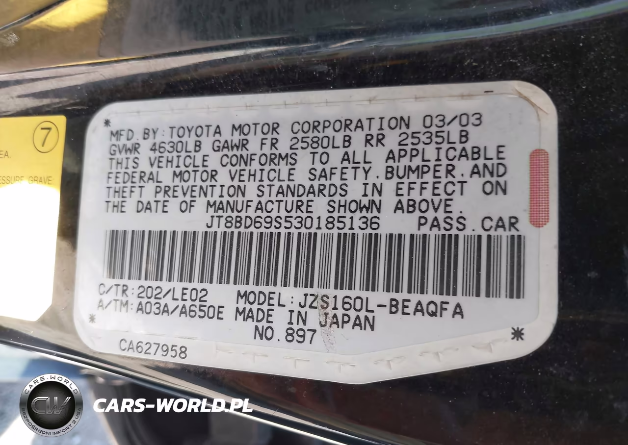 2003 Lexus Gs 300 VIN:JT8BD69S530185136 - 9