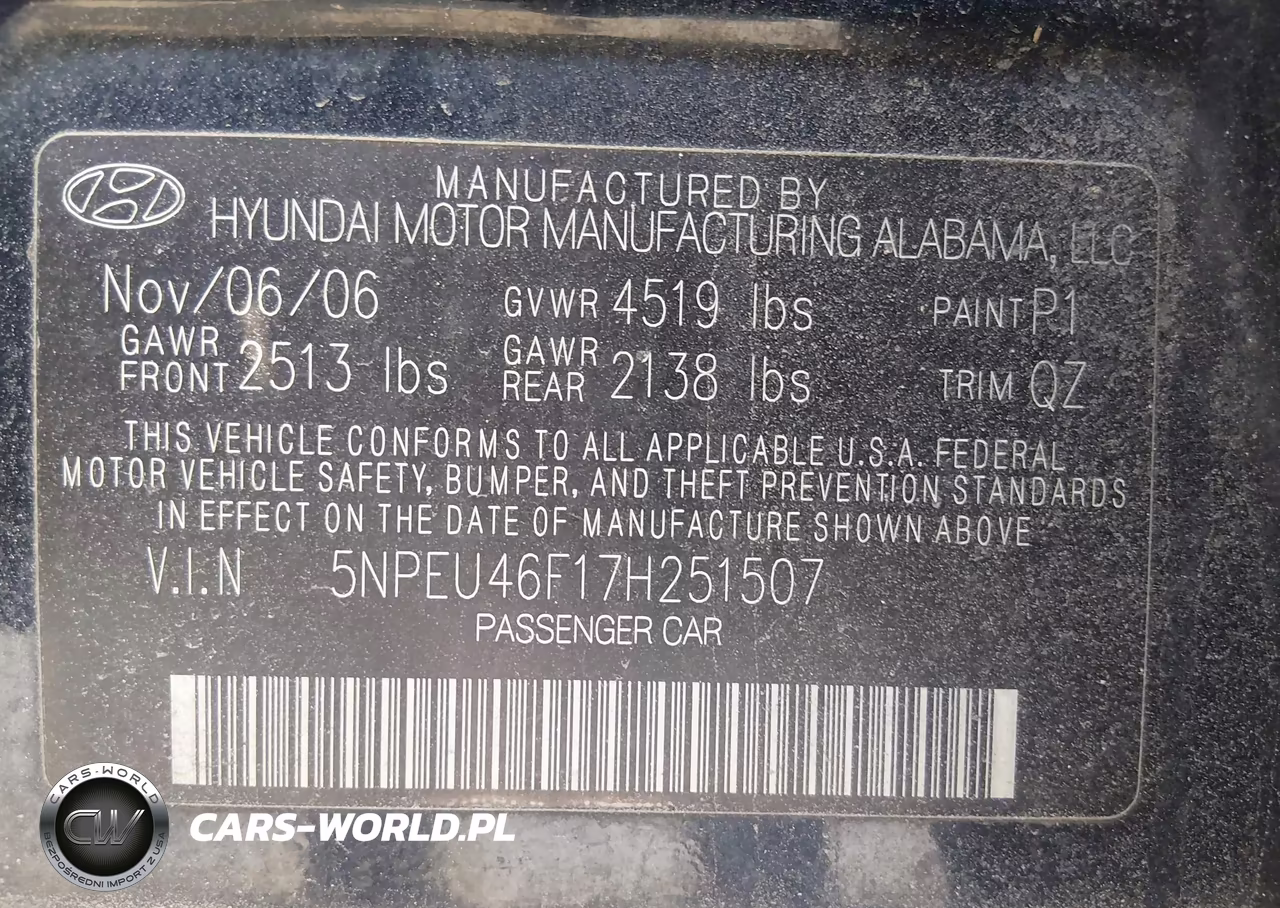 2007 Hyundai Sonata Limited-Se V6 VIN:5NPEU46F17H251507 - 9