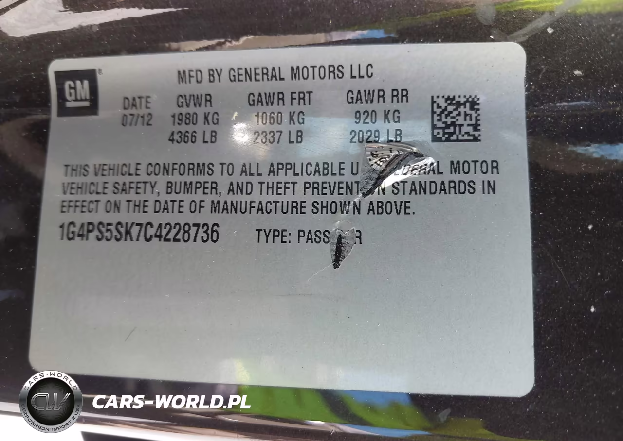 2012 Buick Verano Leather Group VIN:1G4PS5SK7C4228736 - 9