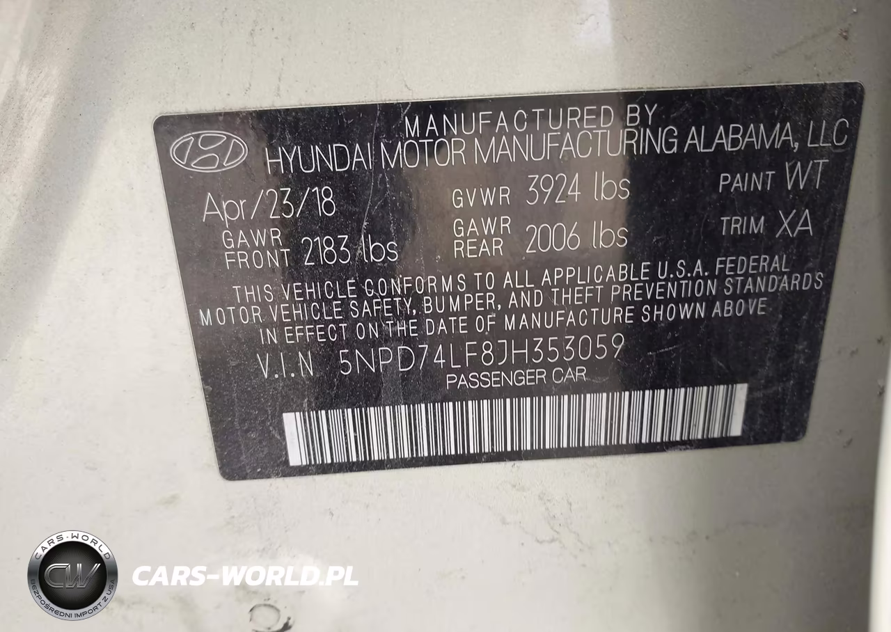 2018 Hyundai Elantra Se VIN:5NPD74LF8JH353059 - 9