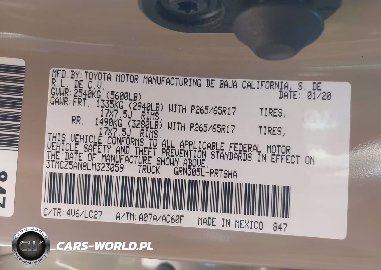 2020 Toyota Tacoma Trd Sport VIN:3TMCZ5AN8LM323059 - 9