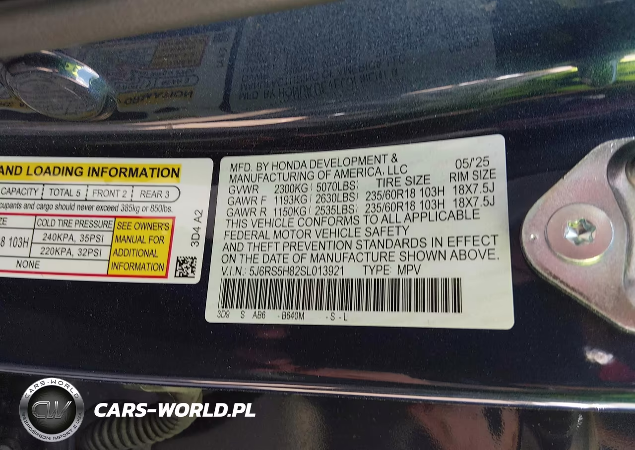 2025 Honda Cr-V Hybrid Sport-L VIN:5J6RS5H82SL013921 - 9