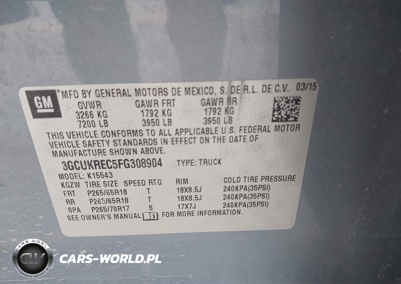 2015 Chevrolet Silverado 1500 1Lt VIN:3GCUKREC5FG308904 - 9