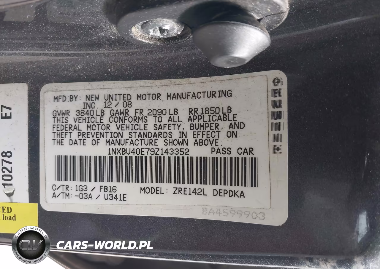 2009 Toyota Corolla VIN:1NXBU40E79Z143352 - 9