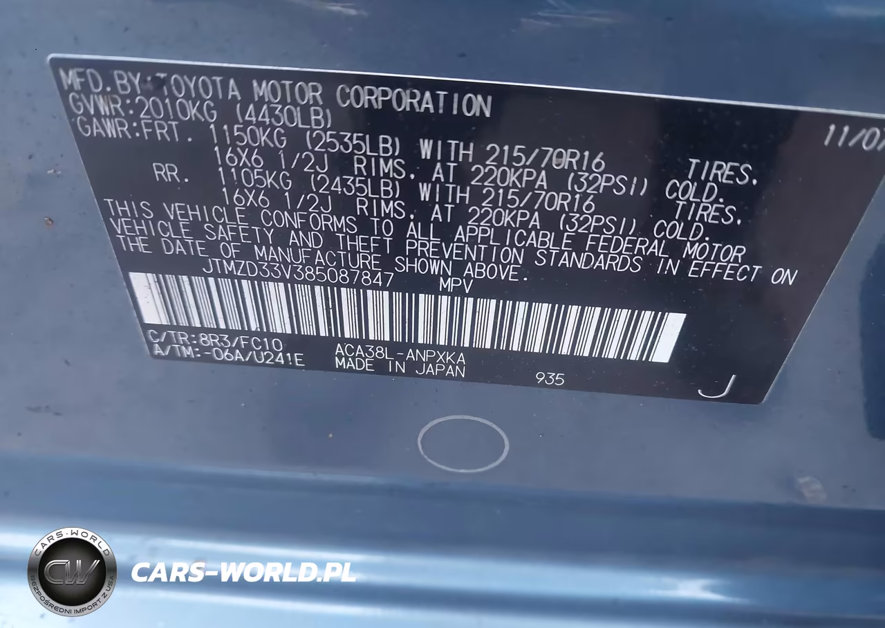 2008 Toyota Rav4 VIN:JTMZD33V385087847 - 9