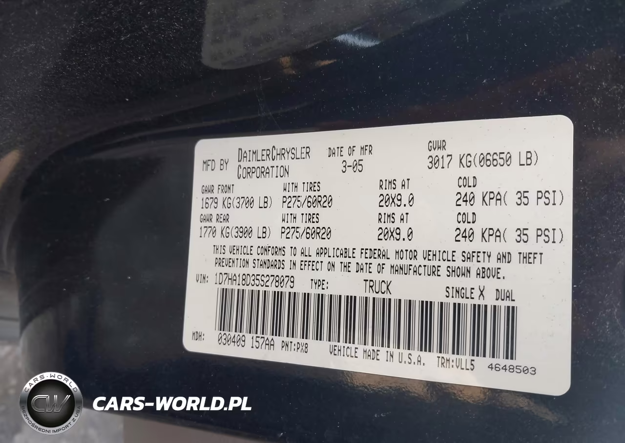 2005 Dodge Ram 1500 Slt-Laramie VIN:1D7HA18D35S278079 - 9
