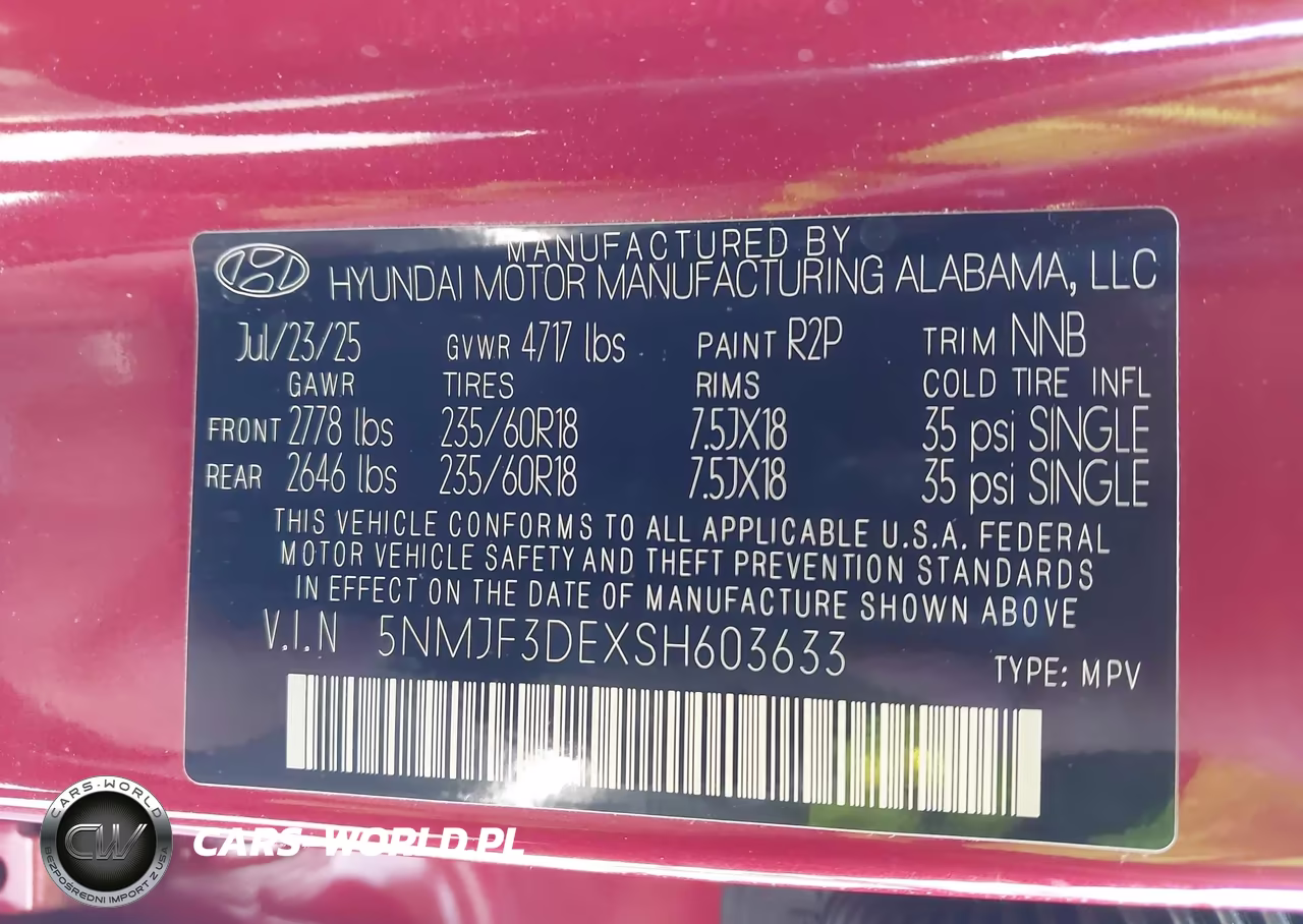 2025 Hyundai Tucson Xrt VIN:5NMJF3DEXSH603633 - 9
