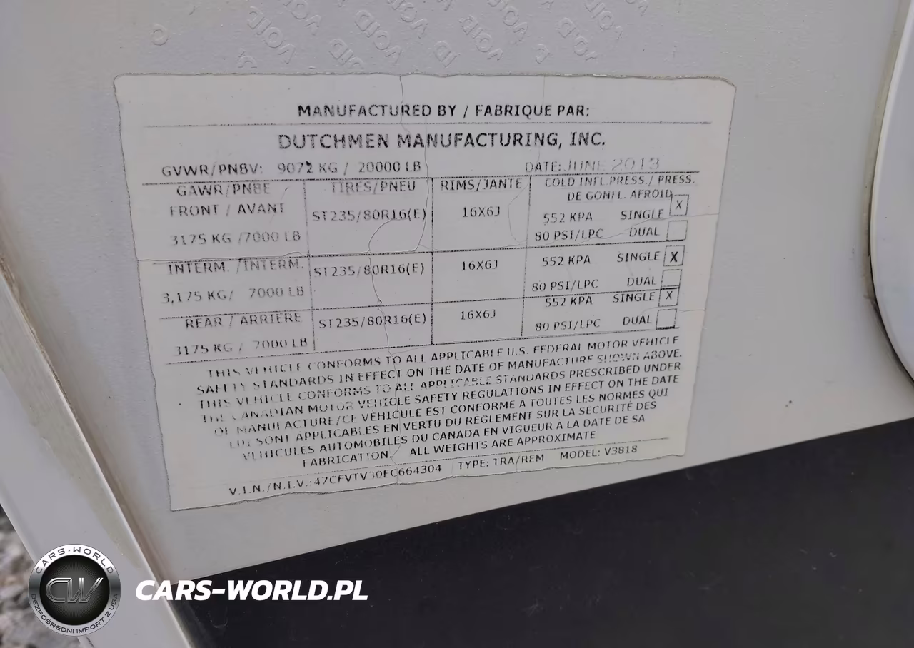 2014 5Th Wheel V3805 3 Sl VIN:47CFVTV30EC664304 - 9