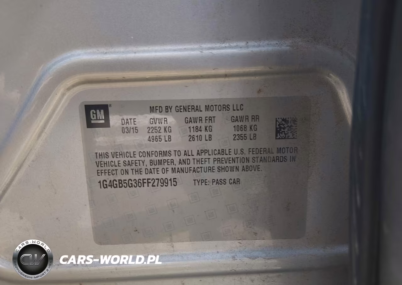 2015 Buick Lacrosse Leather VIN:1G4GB5G36FF279915 - 9