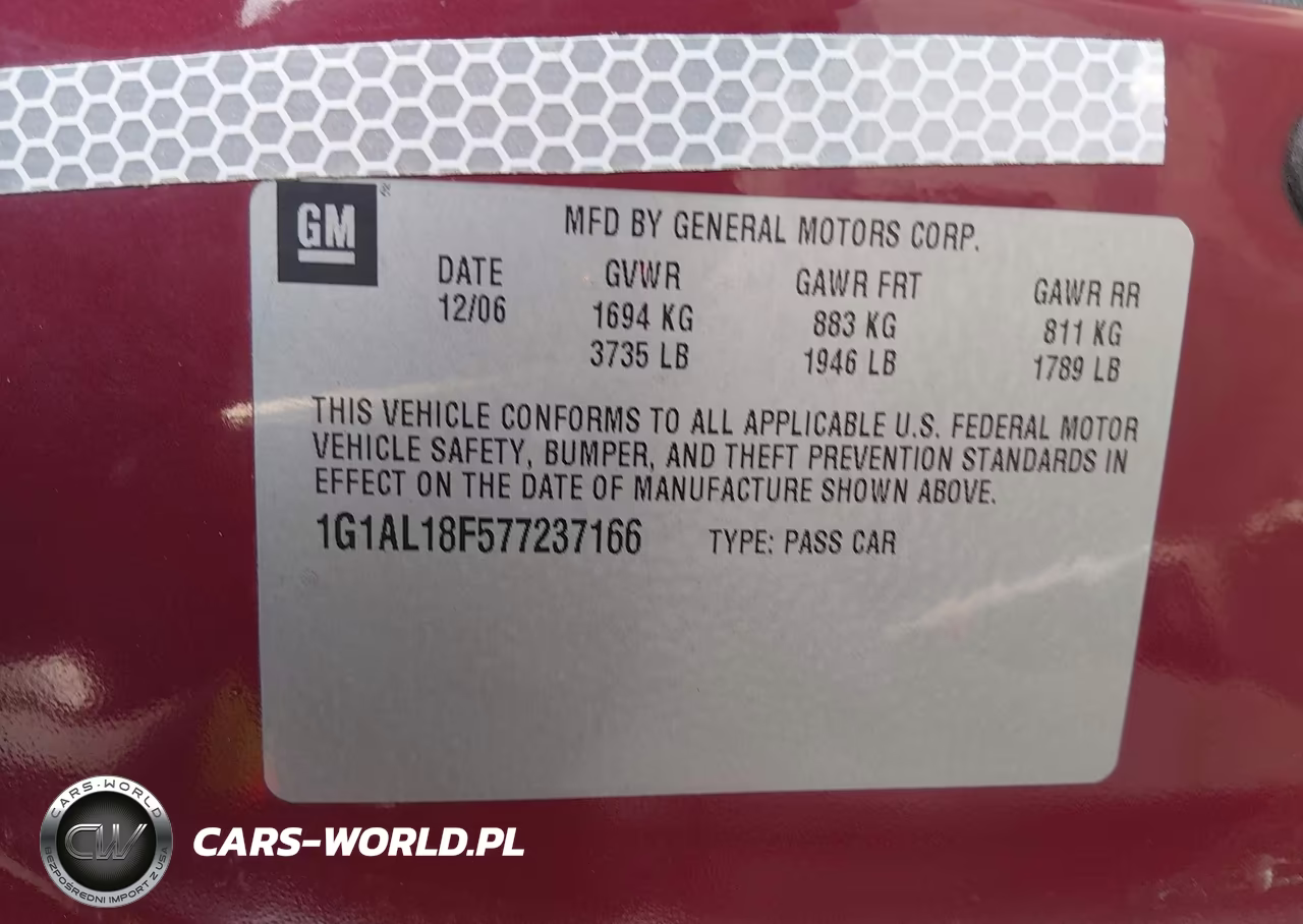 2007 Chevrolet Cobalt Lt VIN:1G1AL18F577237166 - 9