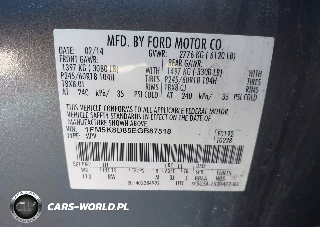 2014 Ford Explorer Xlt VIN:1FM5K8D85EGB87518 - 9