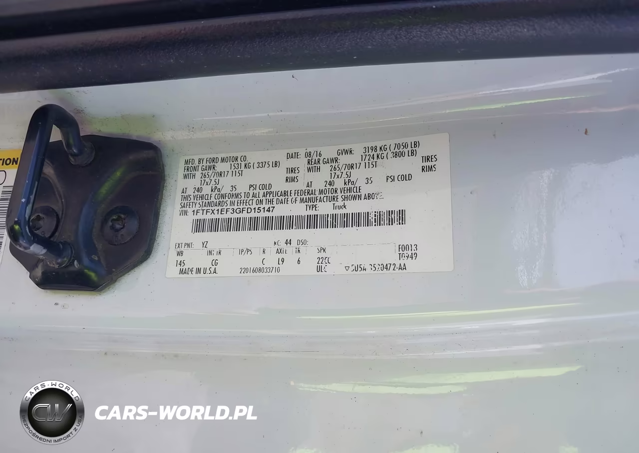 2016 Ford F-150 Xl VIN:1FTFX1EF3GFD15147 - 9