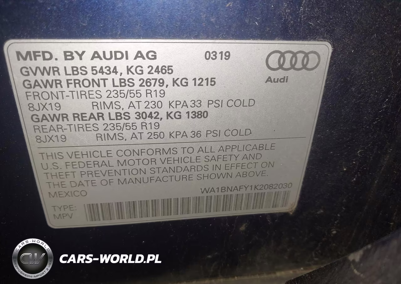 2019 Audi Q5 45 Premium VIN:WA1BNAFY1K2082030 - 9