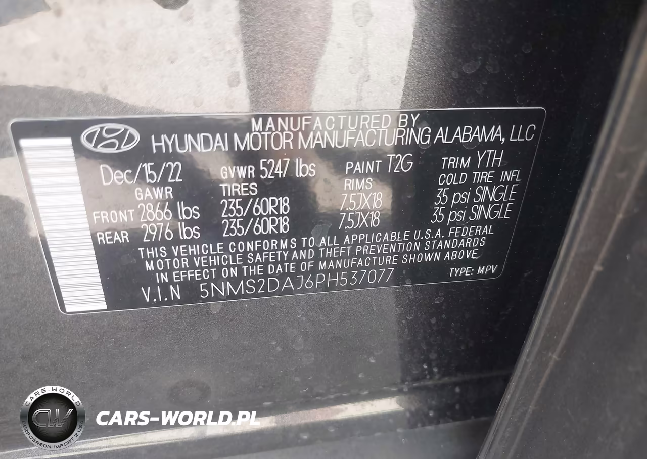 2023 Hyundai Santa Fe Sel VIN:5NMS2DAJ6PH537077 - 9