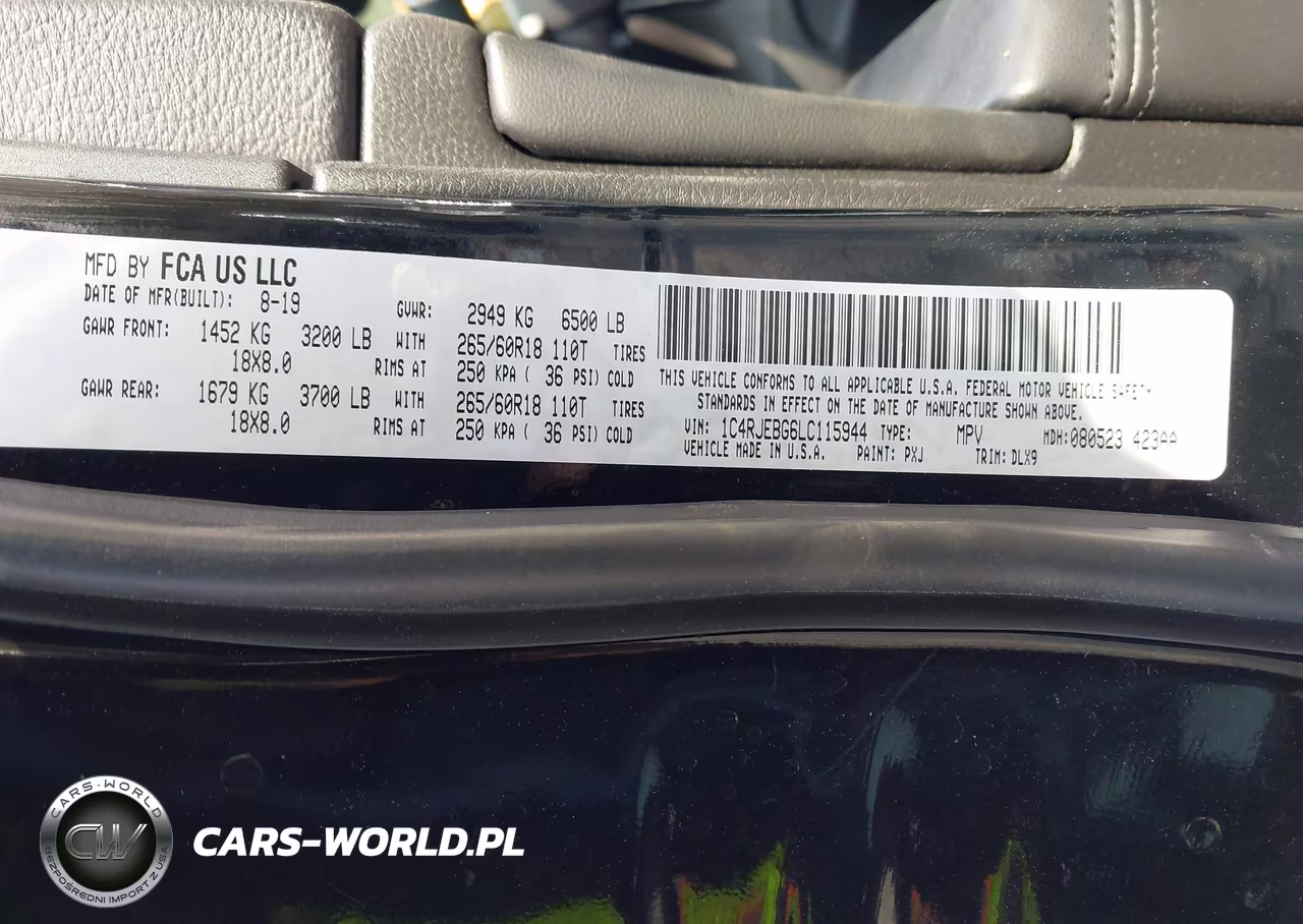 2020 Jeep Grand Cherokee Limited 4X2 VIN:1C4RJEBG6LC115944 - 9