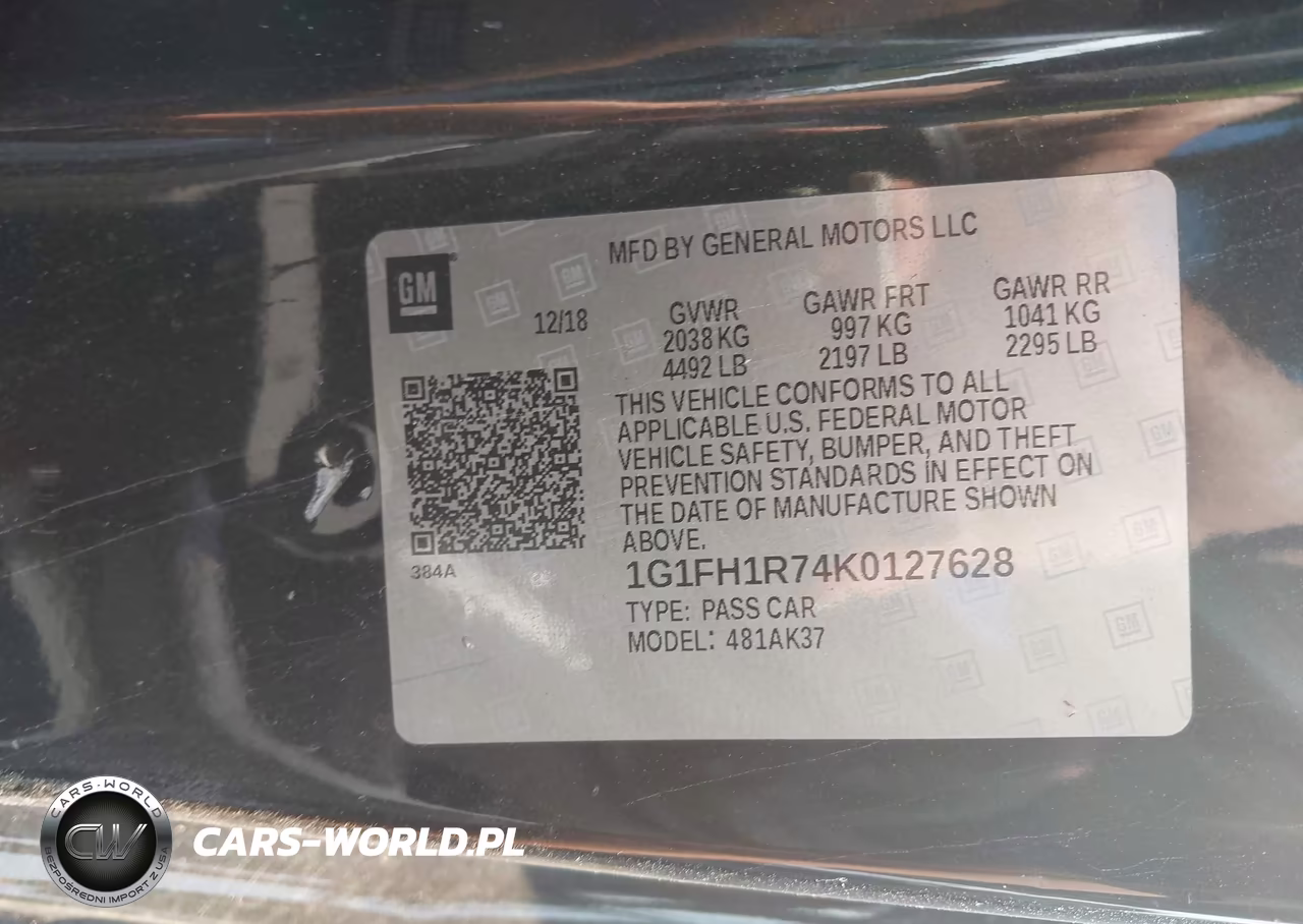 2019 Chevrolet Camaro 2Ss VIN:1G1FH1R74K0127628 - 9