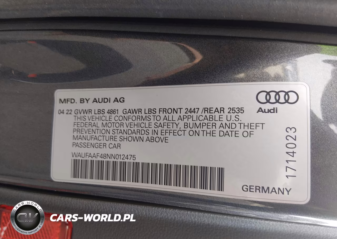 2022 Audi A4 Prestige 45 Tfsi S Line Quattro S Tronic VIN:WAUFAAF48NN012475 - 9