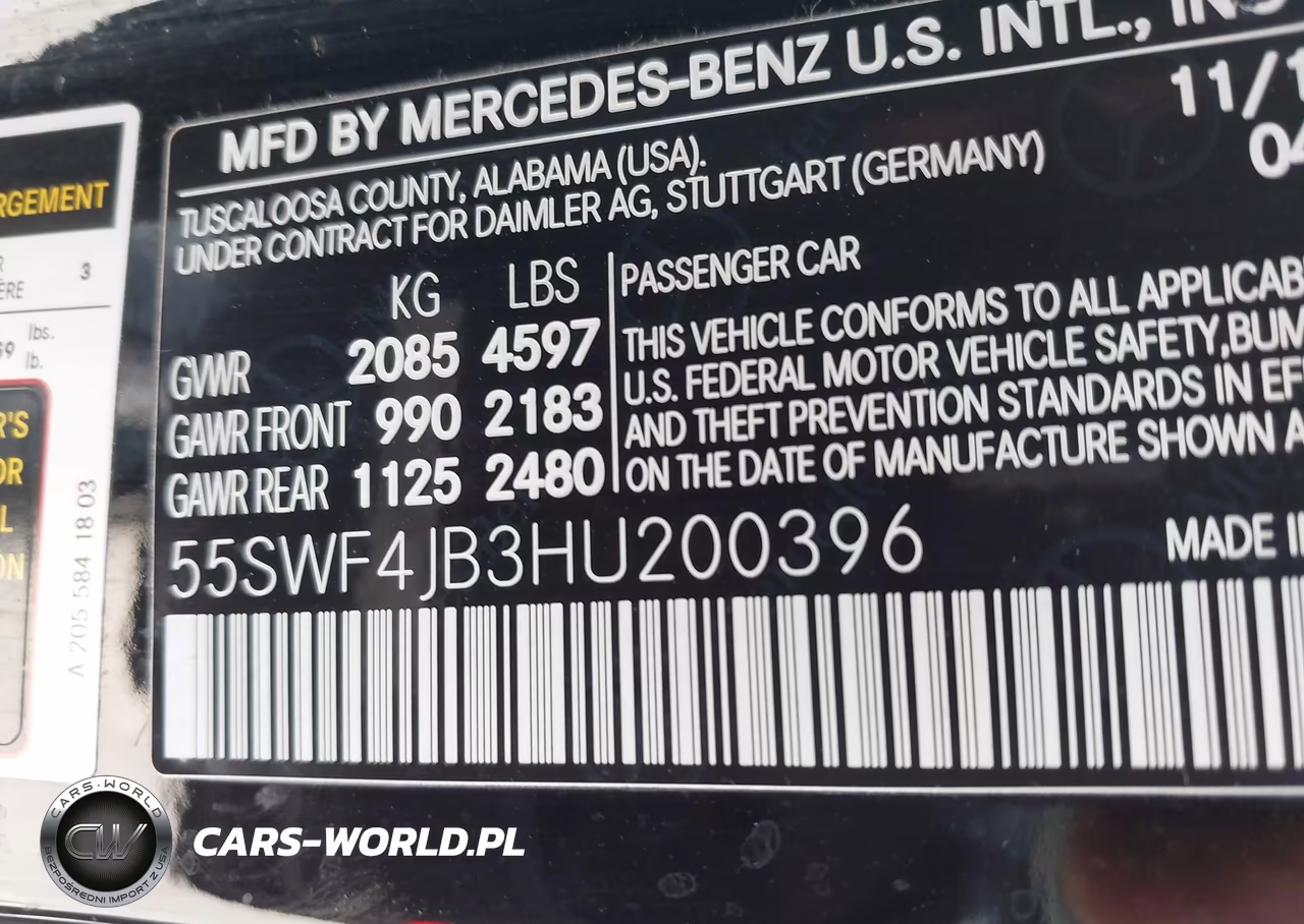 2017 Mercedes-Benz C 300 VIN:55SWF4JB3HU200396 - 9