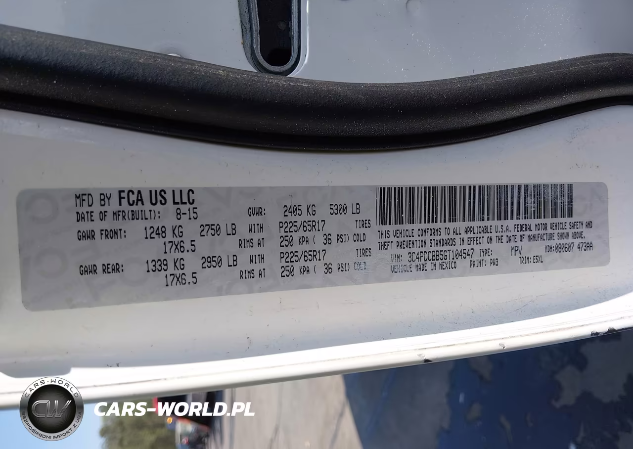 2016 Dodge Journey Sxt VIN:3C4PDCBB5GT104547 - 9