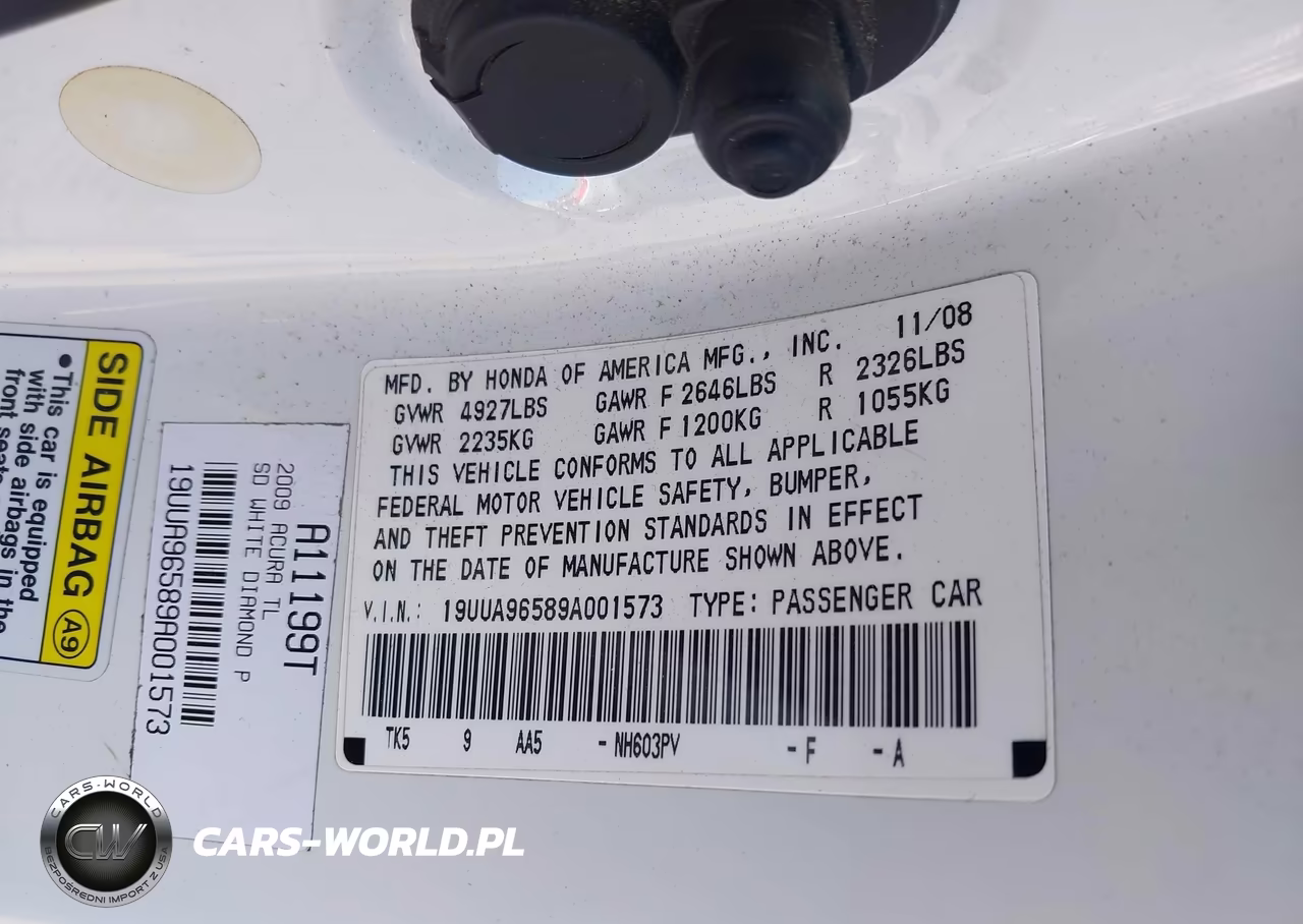2009 Acura Tl 3.7 VIN:19UUA96589A001573 - 9