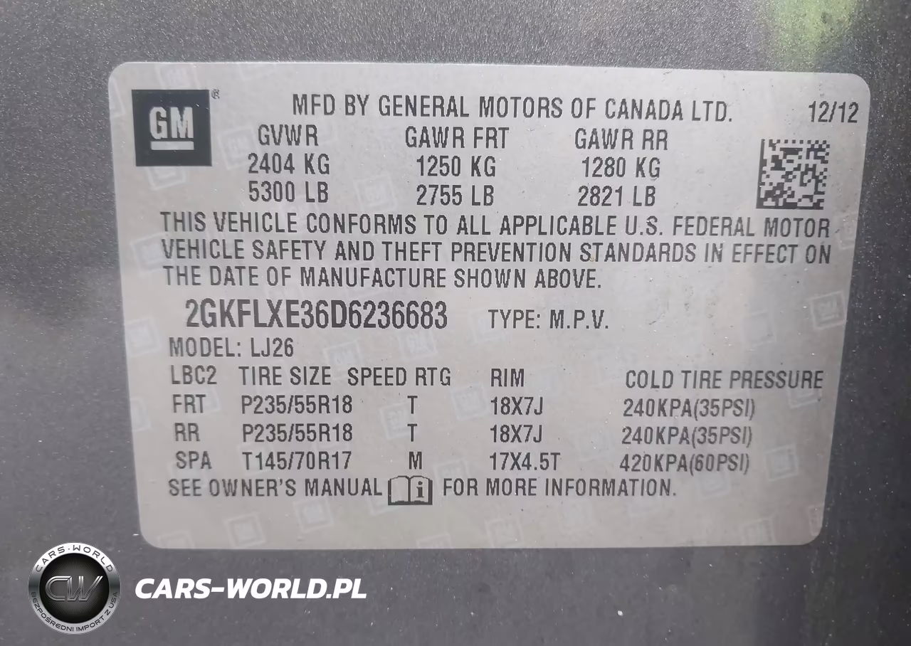 2013 GMC Terrain Slt-2 VIN:2GKFLXE36D6236683 - 7