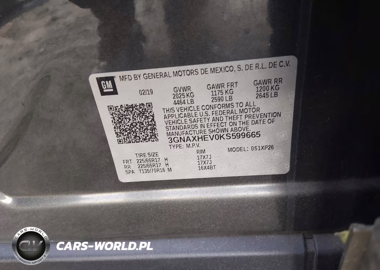 2019 Chevrolet Equinox Ls VIN:3GNAXHEV0KS599665 - 9