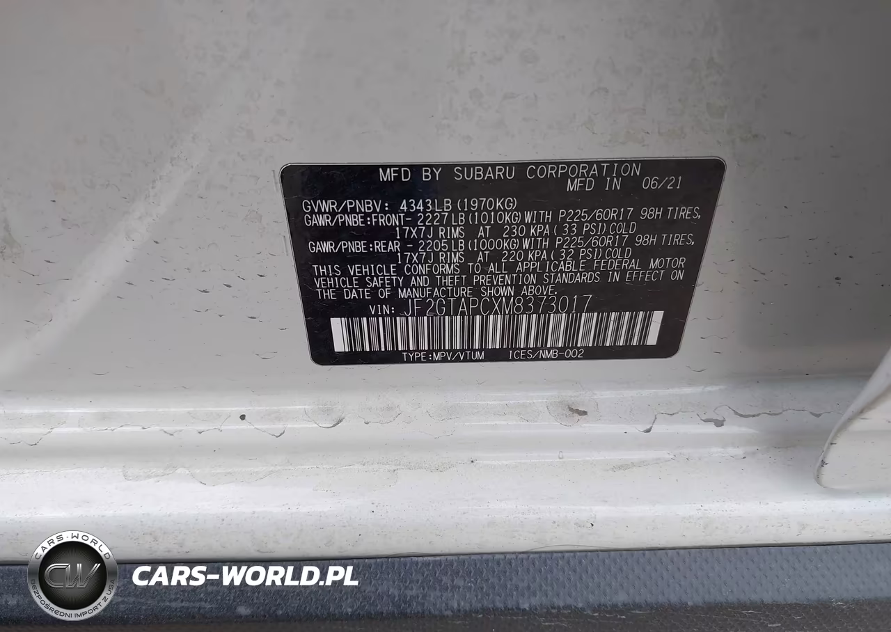 2021 Subaru Crosstrek Premium VIN:JF2GTAPCXM8373017 - 9