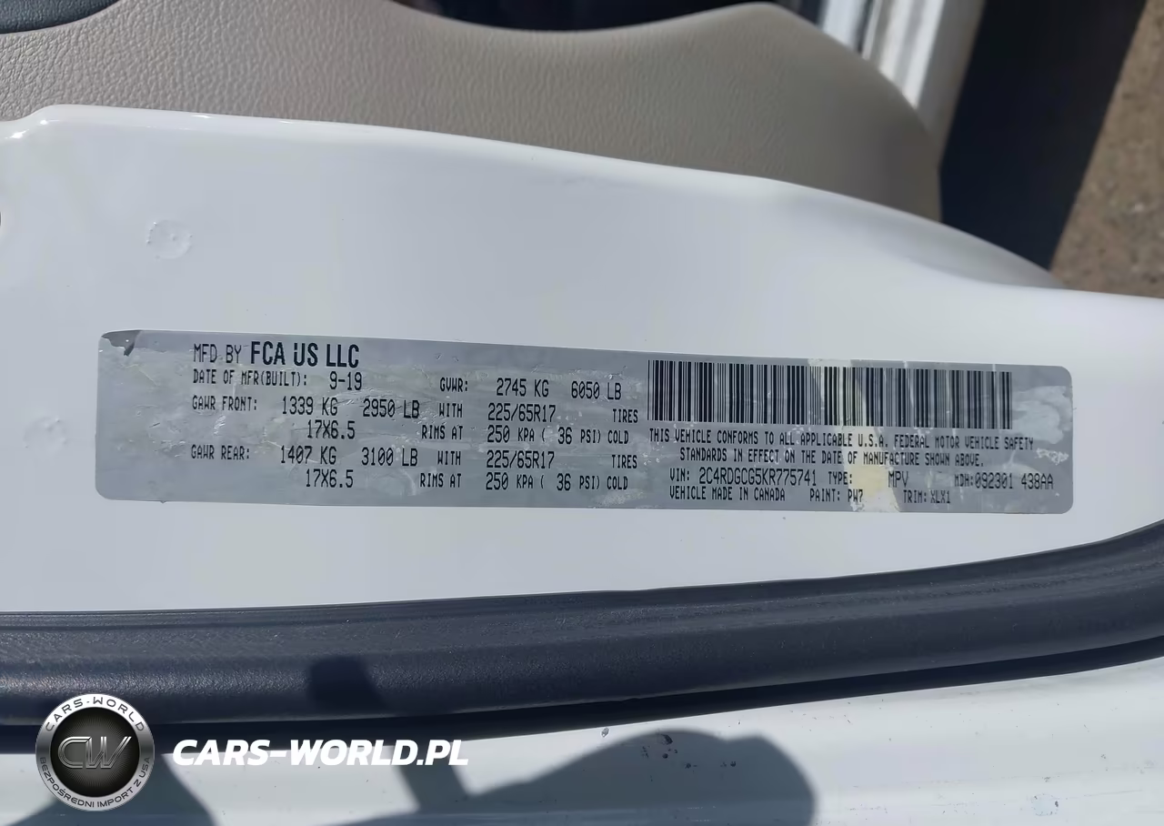 2019 Dodge Grand Caravan Sxt VIN:2C4RDGCG5KR775741 - 9