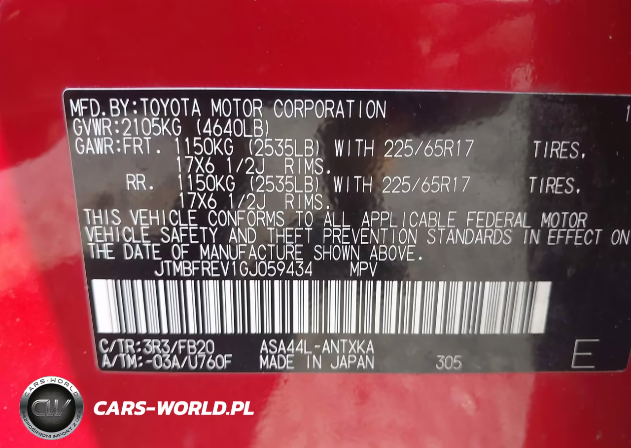 2016 Toyota Rav4 Le VIN:JTMBFREV1GJ059434 - 9