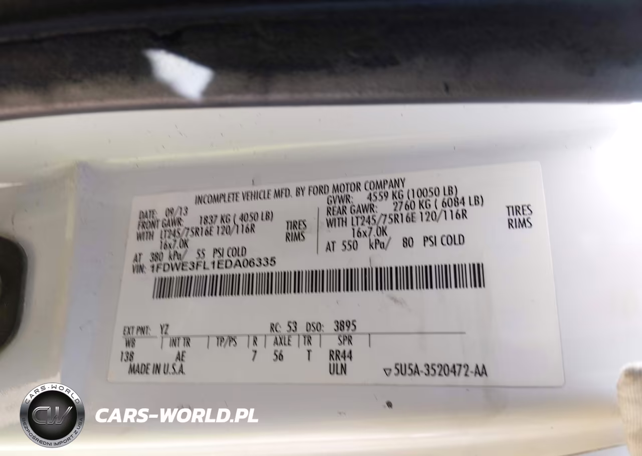 2014 Ford E-350 Cutaway VIN:1FDWE3FL1EDA06335 - 8