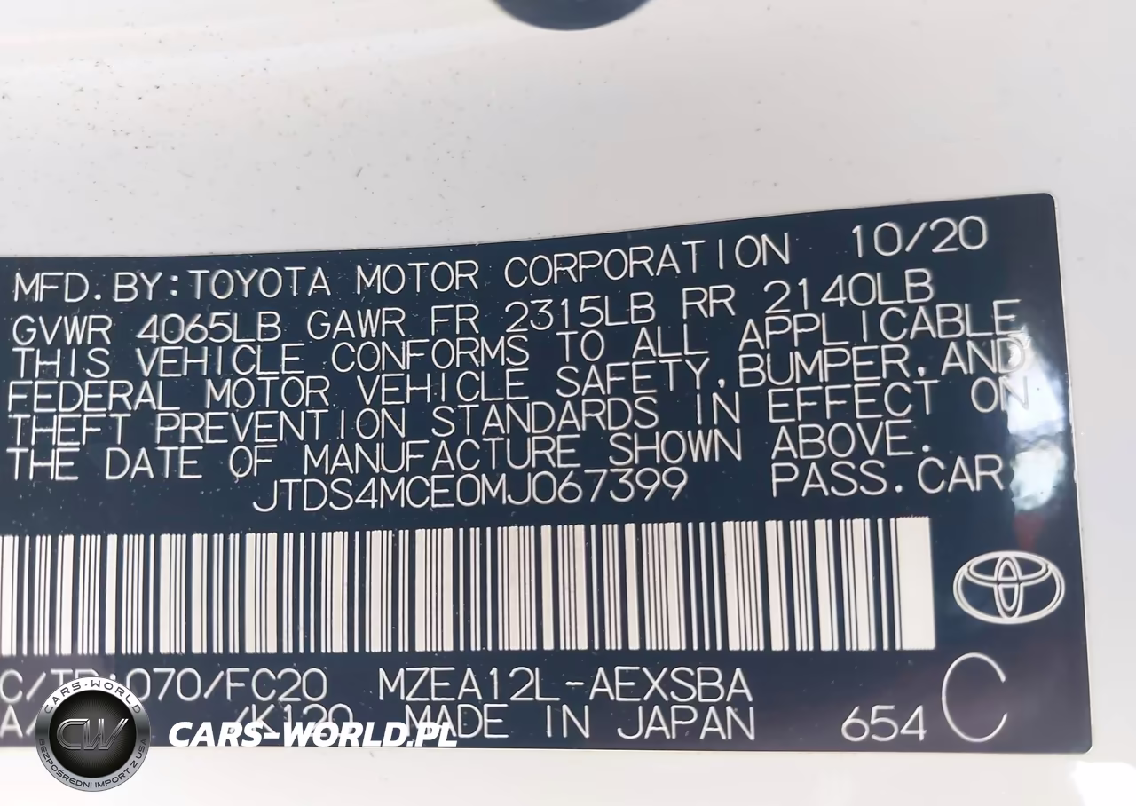 2021 Toyota Corolla Se VIN:JTDS4MCE0MJ067399 - 9