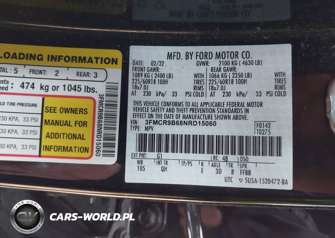 2022 Ford Bronco Sport Big Bend VIN:3FMCR9B68NRD15060 - 9