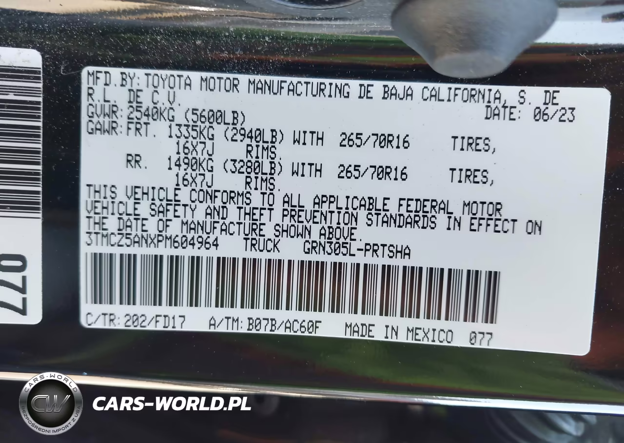 2023 Toyota Tacoma Trd Off Road VIN:3TMCZ5ANXPM604964 - 9