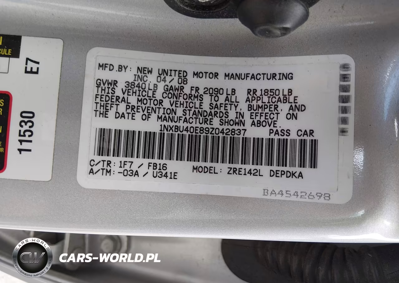 2009 Toyota Corolla Le VIN:1NXBU40E89Z042837 - 9