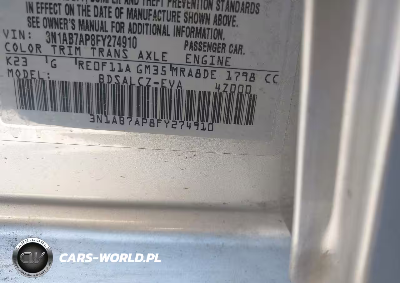 2015 Nissan Sentra S VIN:3N1AB7AP8FY274910 - 9