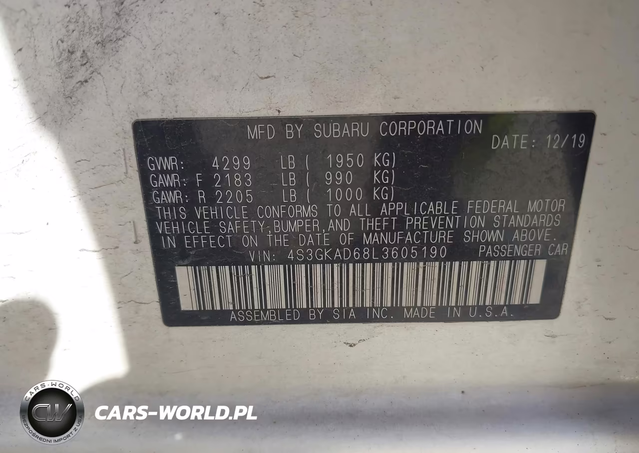 2020 Subaru Impreza Premium VIN:4S3GKAD68L3605190 - 9