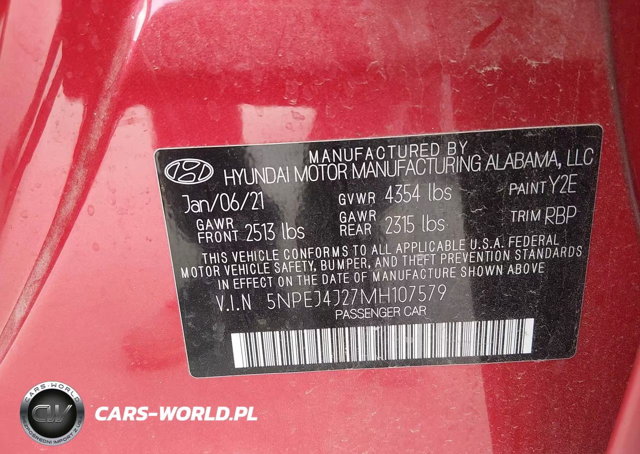 2021 Hyundai Sonata Sel Plus VIN:5NPEJ4J27MH107579 - 9