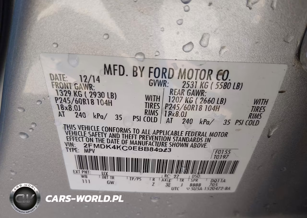 2014 Ford Edge Limited VIN:2FMDK4KC0EBB84223 - 9