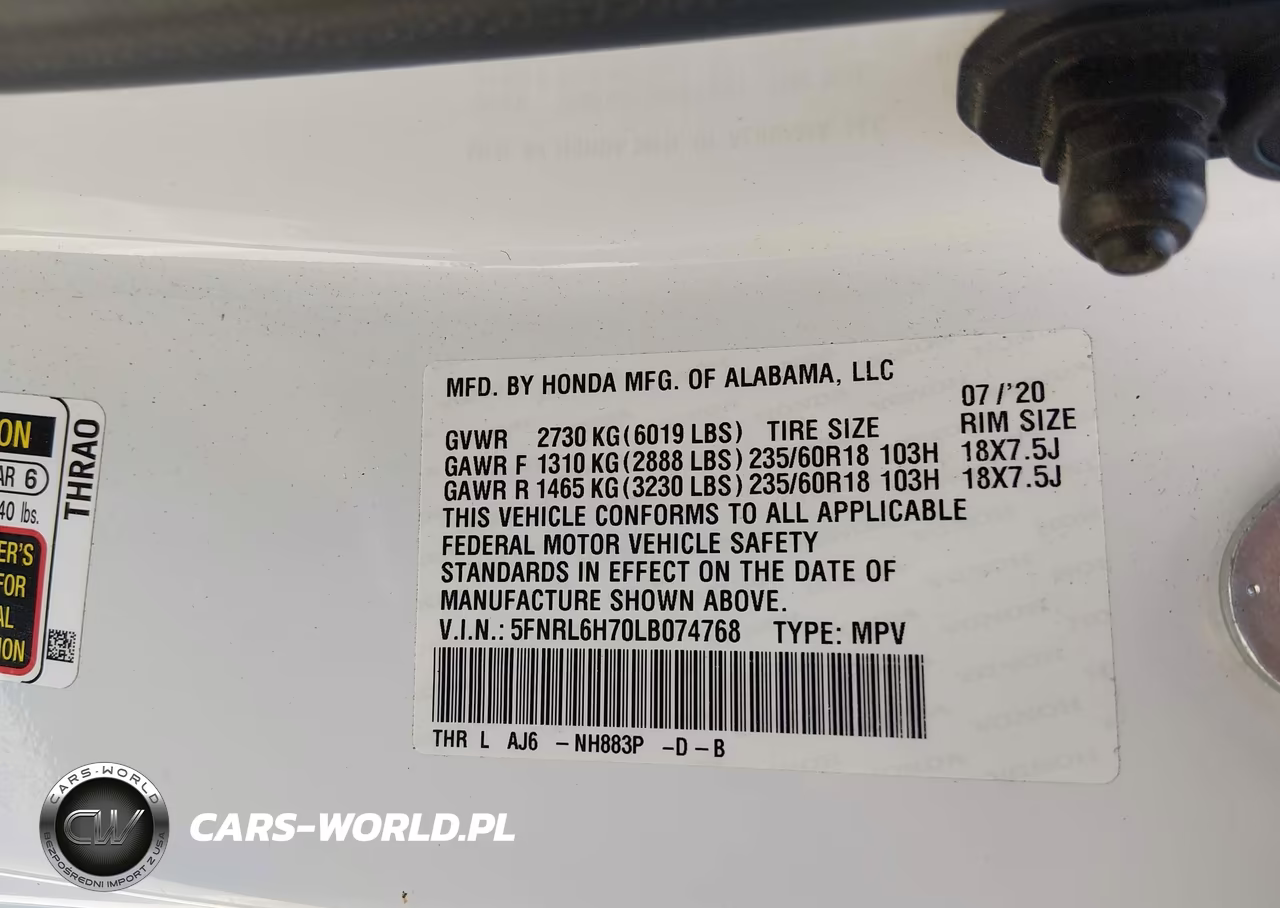 2020 Honda Odyssey Ex-L-Ex-L W-Navi Res VIN:5FNRL6H70LB074768 - 9