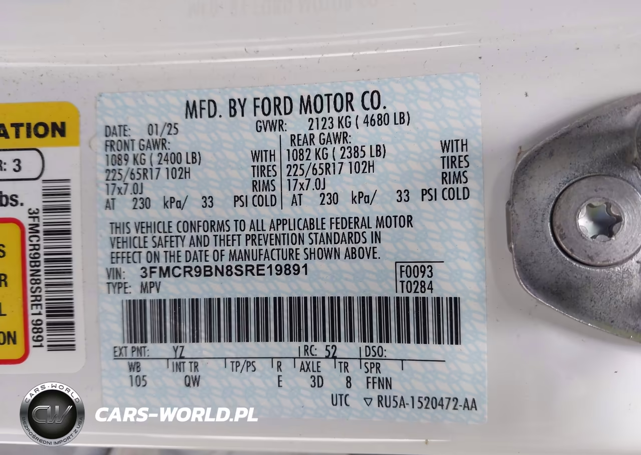 2025 Ford Bronco Sport Big Bend VIN:3FMCR9BN8SRE19891 - 9