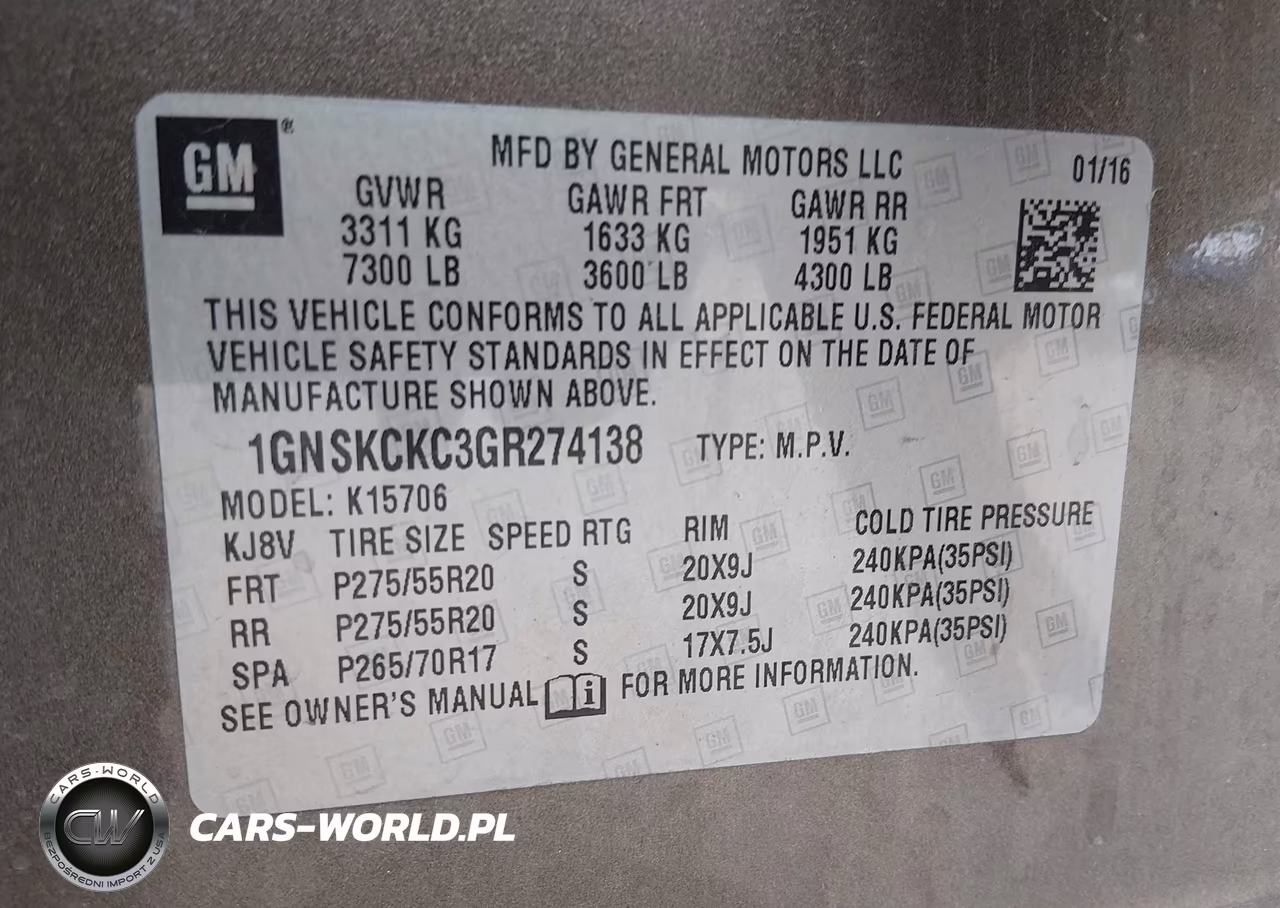 2016 Chevrolet Tahoe Ltz VIN:1GNSKCKC3GR274138 - 9
