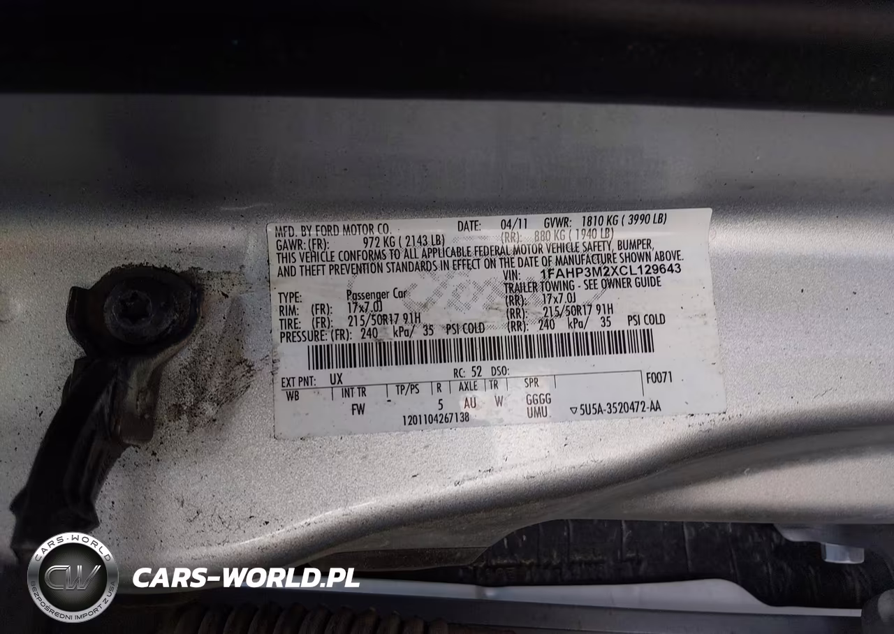 2012 Ford Focus Sel VIN:1FAHP3M2XCL129643 - 9