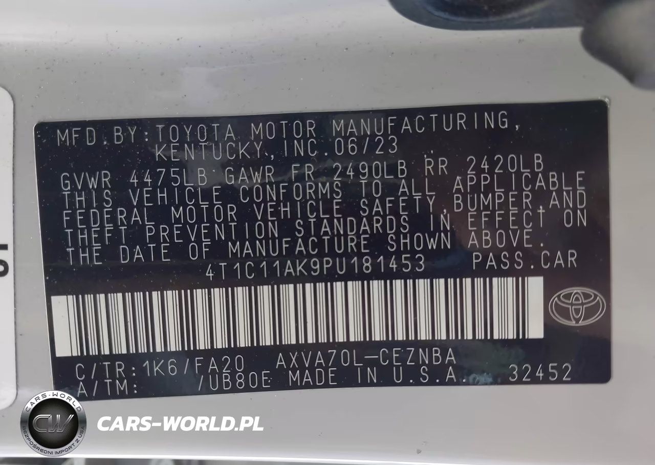 2023 Toyota Camry Le VIN:4T1C11AK9PU181453 - 9