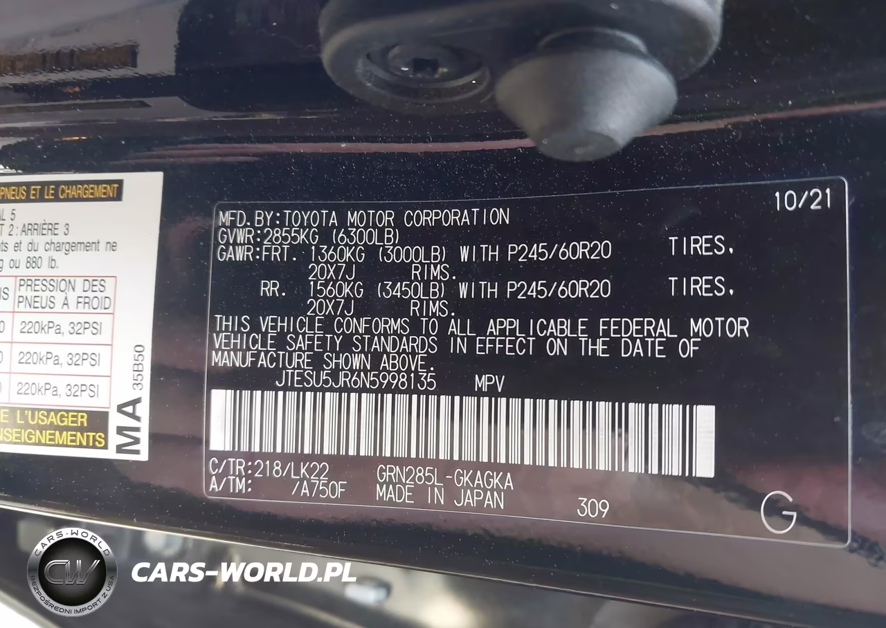 2022 Toyota 4Runner Trd Sport VIN:JTESU5JR6N5998135 - 9