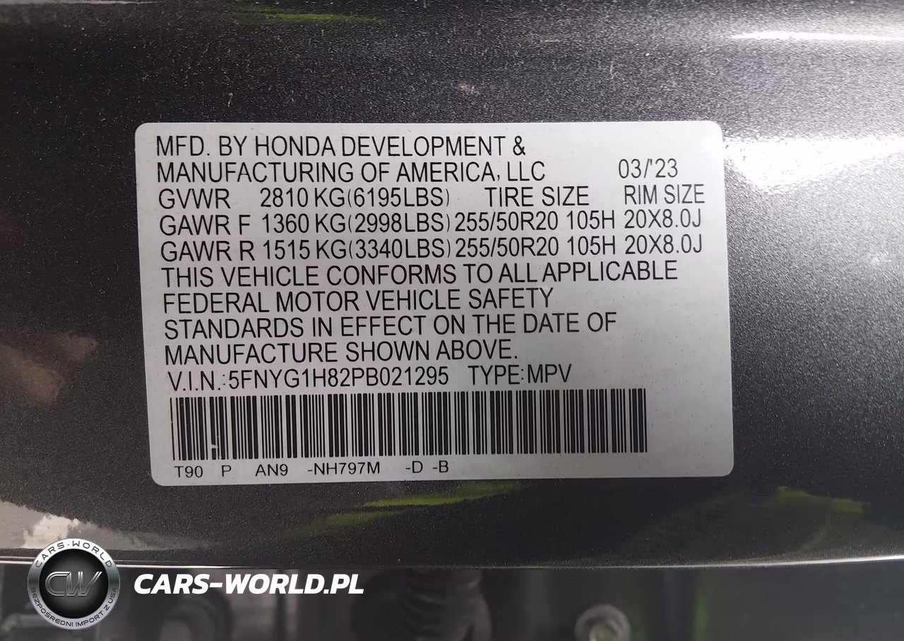 2023 Honda Pilot Awd Elite VIN:5FNYG1H82PB021295 - 9