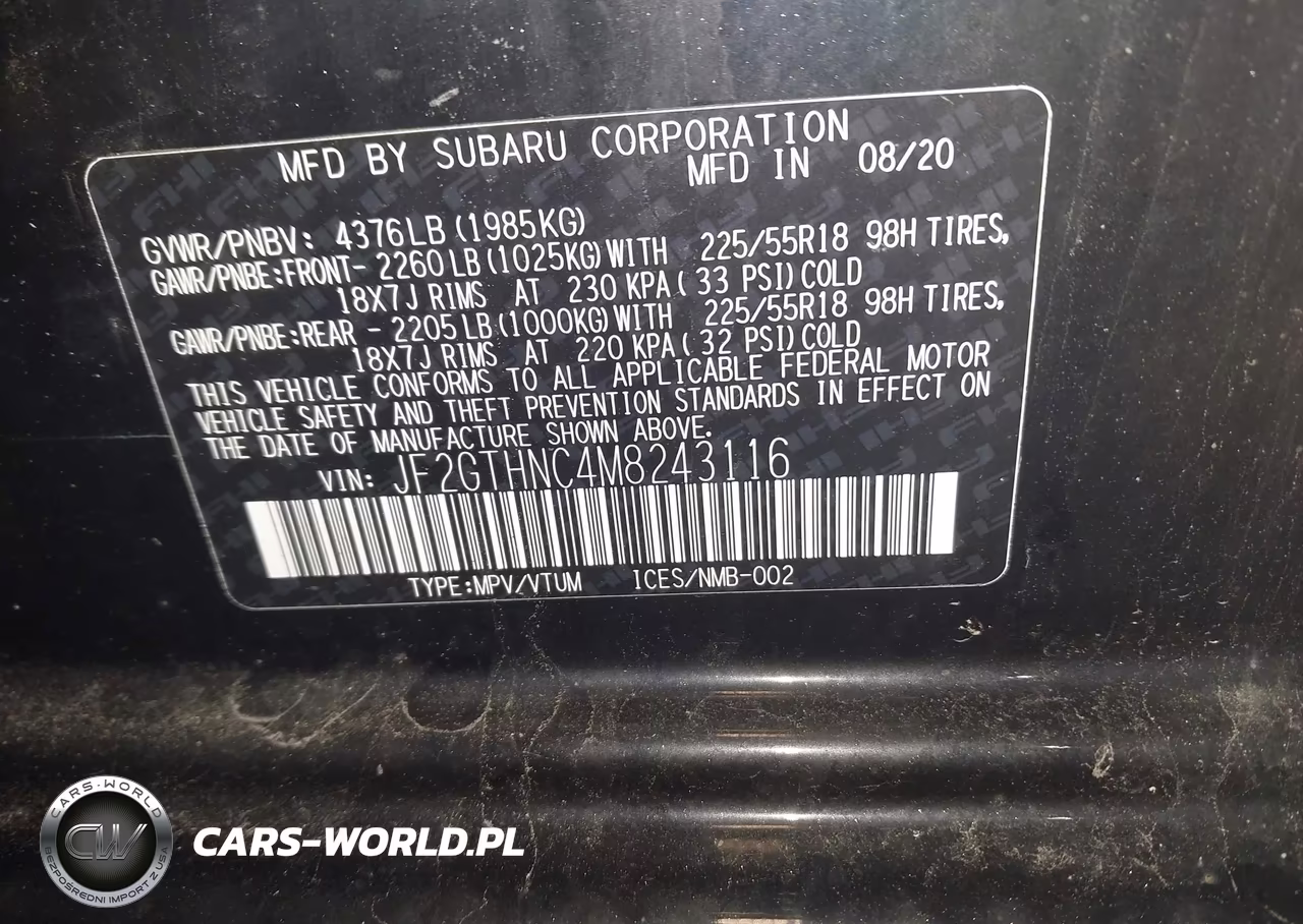 2021 Subaru Crosstrek Limited VIN:JF2GTHNC4M8243116 - 9