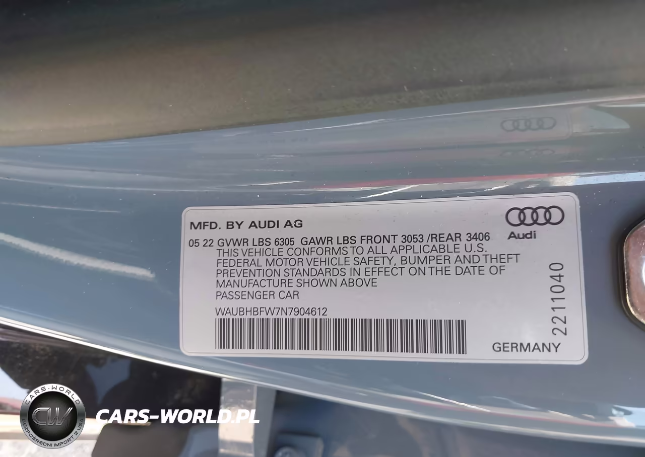 2022 Audi Rs E-Tron Gt Quattro VIN:WAUBHBFW7N7904612 - 9