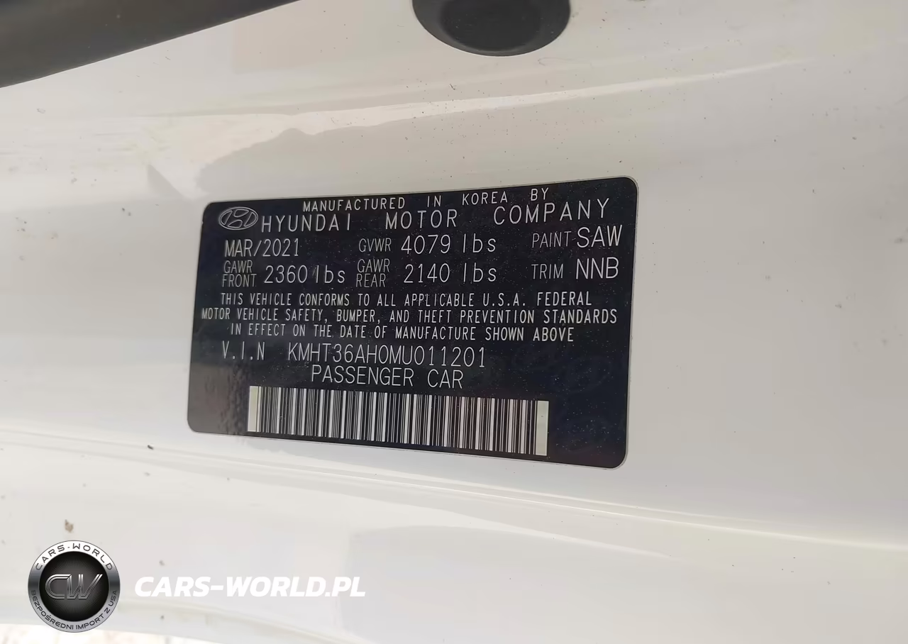 2021 Hyundai Veloster N VIN:KMHT36AH0MU011201 - 9