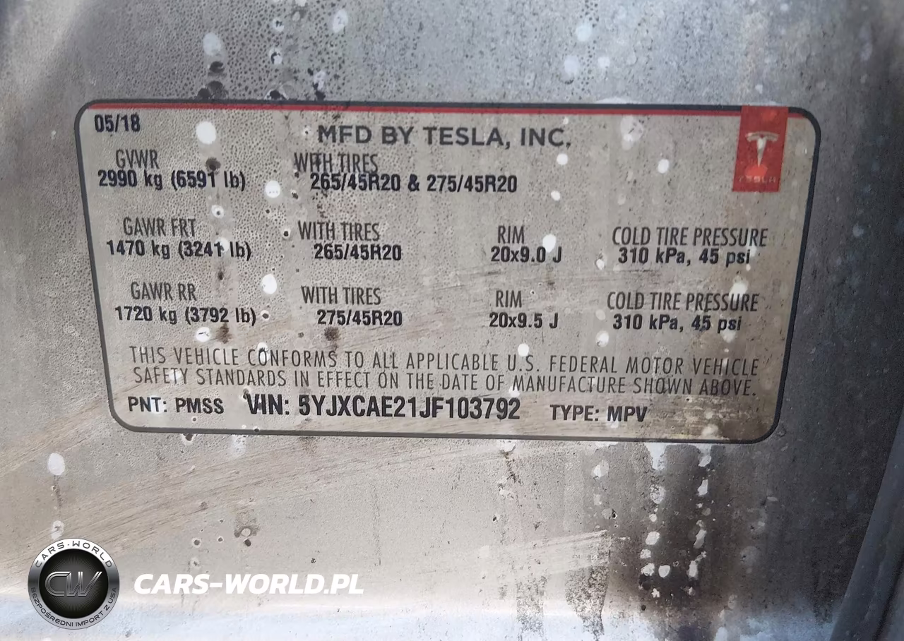 2018 Tesla Model X VIN:5YJXCAE21JF103792 - 8